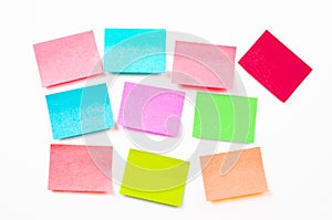 Blank post it notes or sticky note.