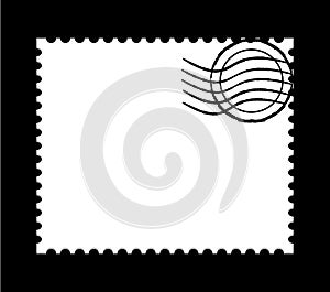 Blank post stamp