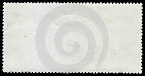 Blank post stamp on black background