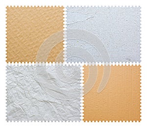 Blank postage stamp background textured isolated