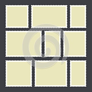 Blank postage stamp