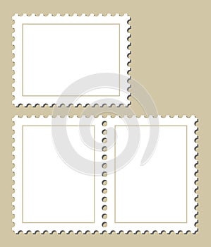 Blank postage stamps photo