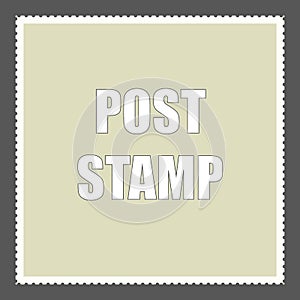 Blank Postage Stamps Set on Dark Background. Vector illustration