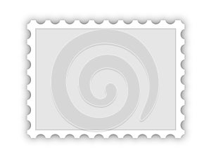 Blank postal stamp