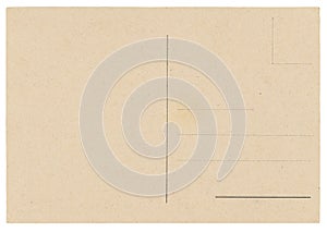 blank postcard background isolated over white