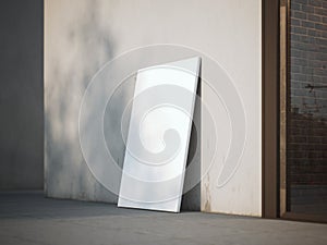 Blank poster on a street. 3d rendering