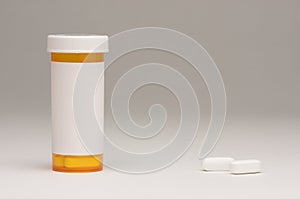 Blank Prescription Bottle & Pills