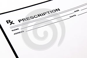 Blank prescription pad photo