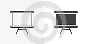 Blank presentation board icon