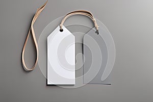 blank price label on gray backgroundblank price label on gray backgroundempty shopping bags on white background. sale concept