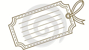 Blank Price Tag or Label with String, Vector Template, vector design Generative AI