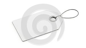 Blank price tag with string attachment