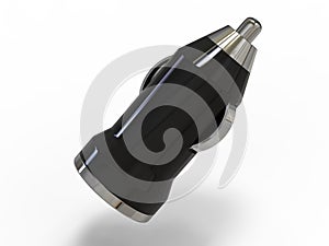 Blank Promotional USB Car Adapter. 3d render illustration.