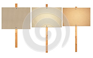 Blank protest sign board