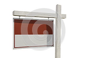 Blank Real Estate Sign Isolated