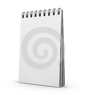 Blank realistic spiral notepad notebook