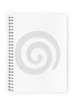 Blank realistic spiral notepad notebook