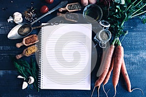 Blank recipes book