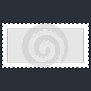 Blank Rectangle Postage Stamp
