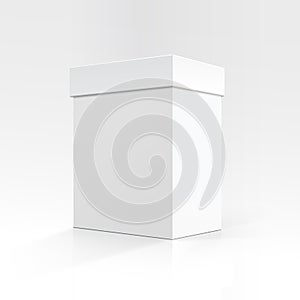 Blank Rectangular box in Perspective for package