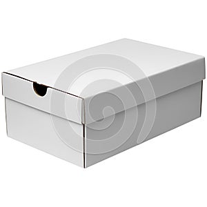 Blank rectangular white cardboard box mockup on transparent background AI Generated