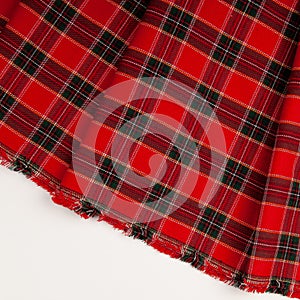 Blank red checkered fabric texture background