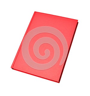 Blank red hardcover book