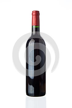 Blank red wine bottle