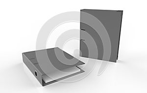 Blank ring binder folder design mockup.