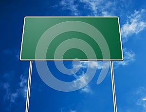 Blank road sign