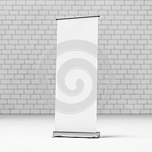 Blank Roll Up Banner. 3D