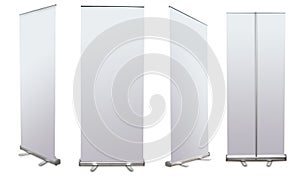 Blank roll up banner display photo