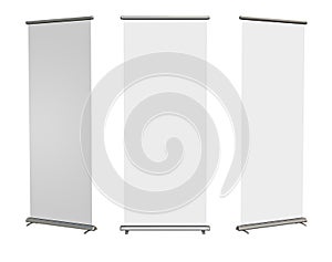 Blank roll-up banner display