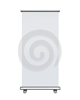 Blank roll up banner display