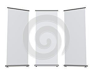 Blank roll-up banner display