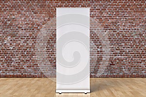 blank roll up banner display stands loft interior