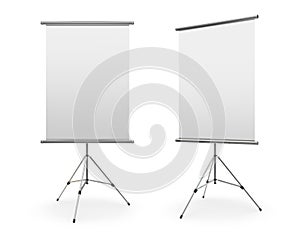 Blank roll up banner display photo