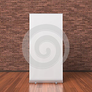 Blank roll up banner stand