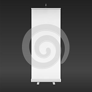 Blank Roll Up Banner Stand. Vector