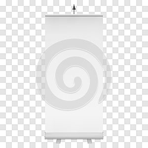 Blank Roll Up Banner Stand. Vector