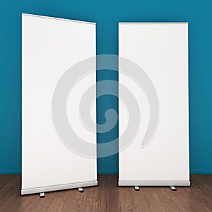 Blank roll-up banners template