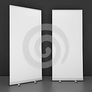 Blank roll-up banners template
