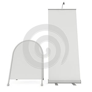 Blank Roll Up Expo Banner Stand Group