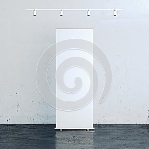 Blank rollup banner. 3d rendering