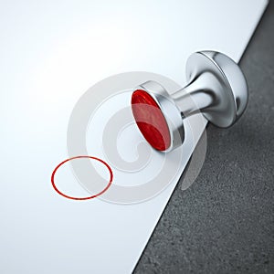 Blank round metal stamp