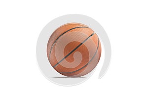 Blank rubber basketball ball mockup, side view