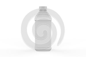 Blank rubbing alcohol first aid antiseptic  plastic container on white background for branding and miockup.