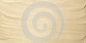 Blank sand texture for your design. Empty sandy beach background. Flat lay. Top view