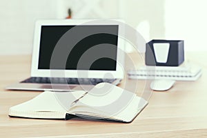 Blank screen and copybook