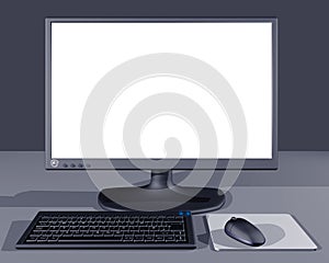 Blank screen on a desktop computer